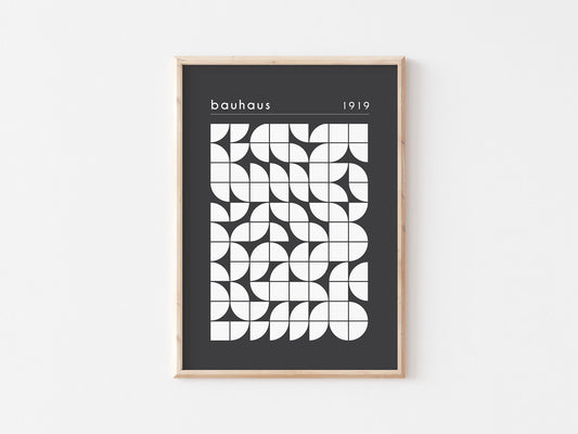 Bauhaus Exhibition Poster: Minimalist Geometric Art Print