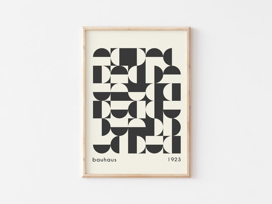 Bauhaus Exhibition Print: Minimalist Geometric Wall Art