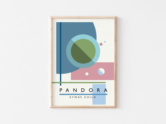 Pandora Avatar Print: Bauhaus Minimalist Movie Poster
