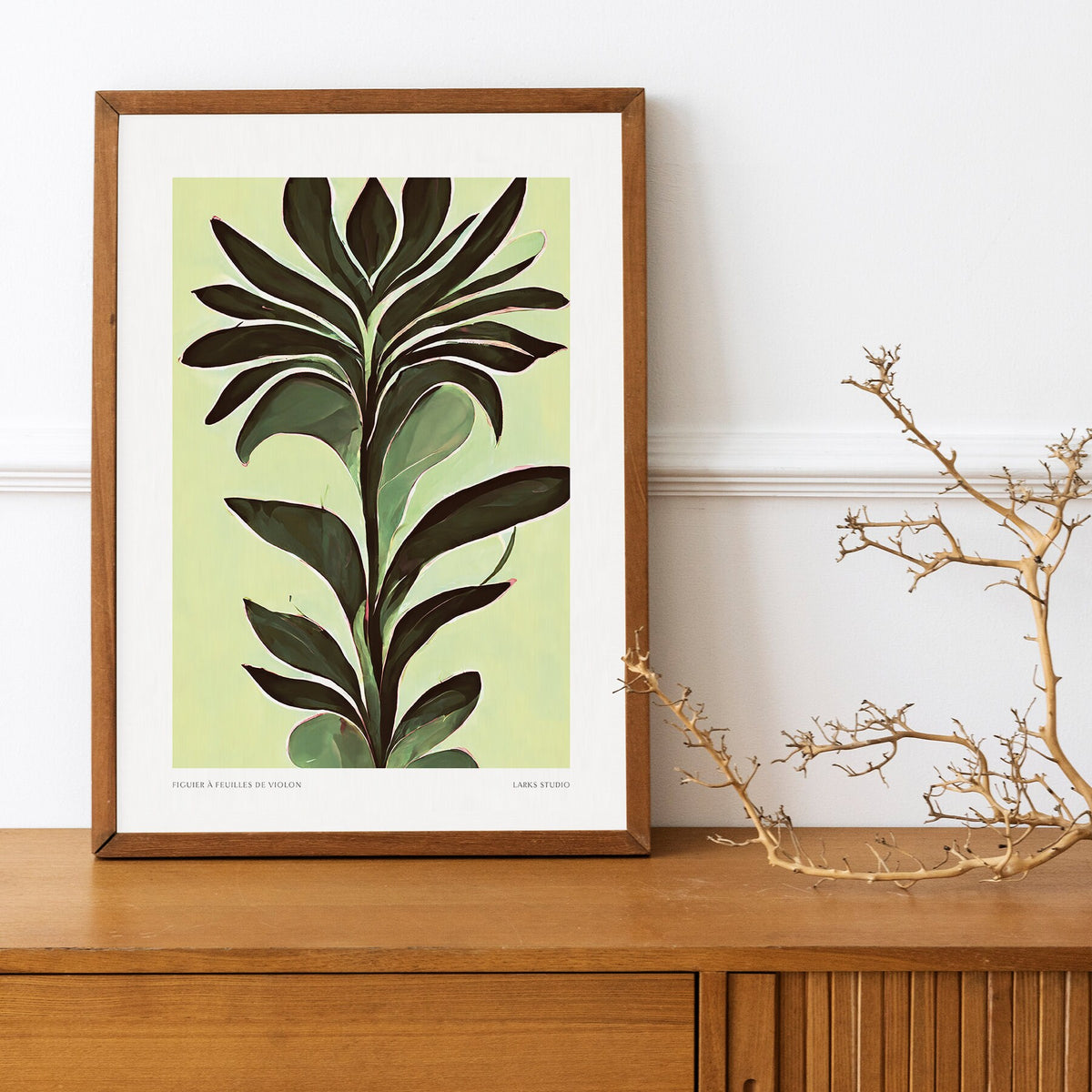 Fiddle Leaf Fig Print: Minimalist Botanical Illustration
