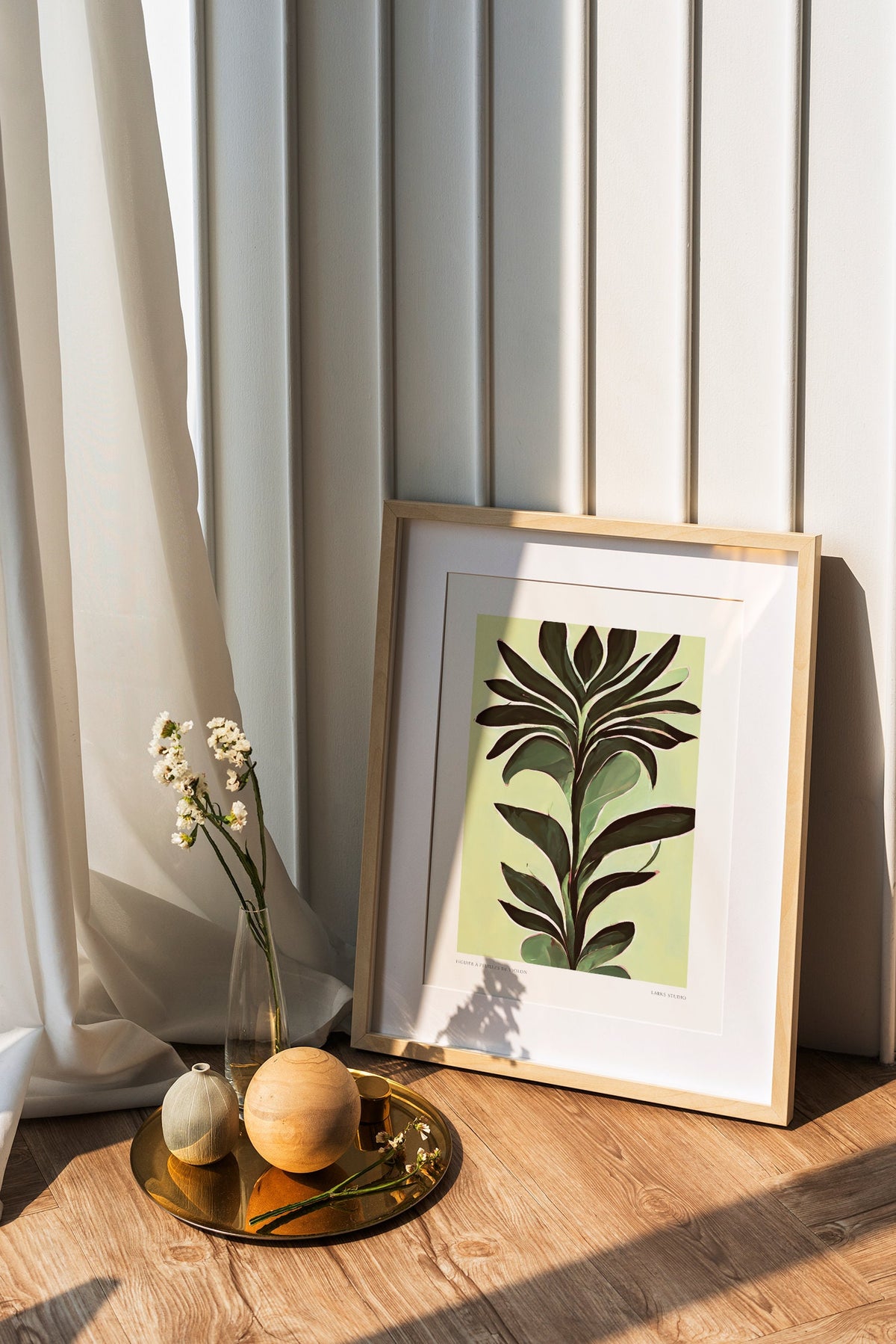 Fiddle Leaf Fig Print: Minimalist Botanical Illustration