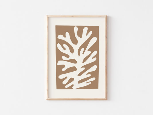 Henri Matisse Exhibition Poster: Taupe Abstract Art Print