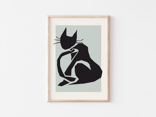 Henri Matisse Cat Print: Vintage Abstract Wall Art