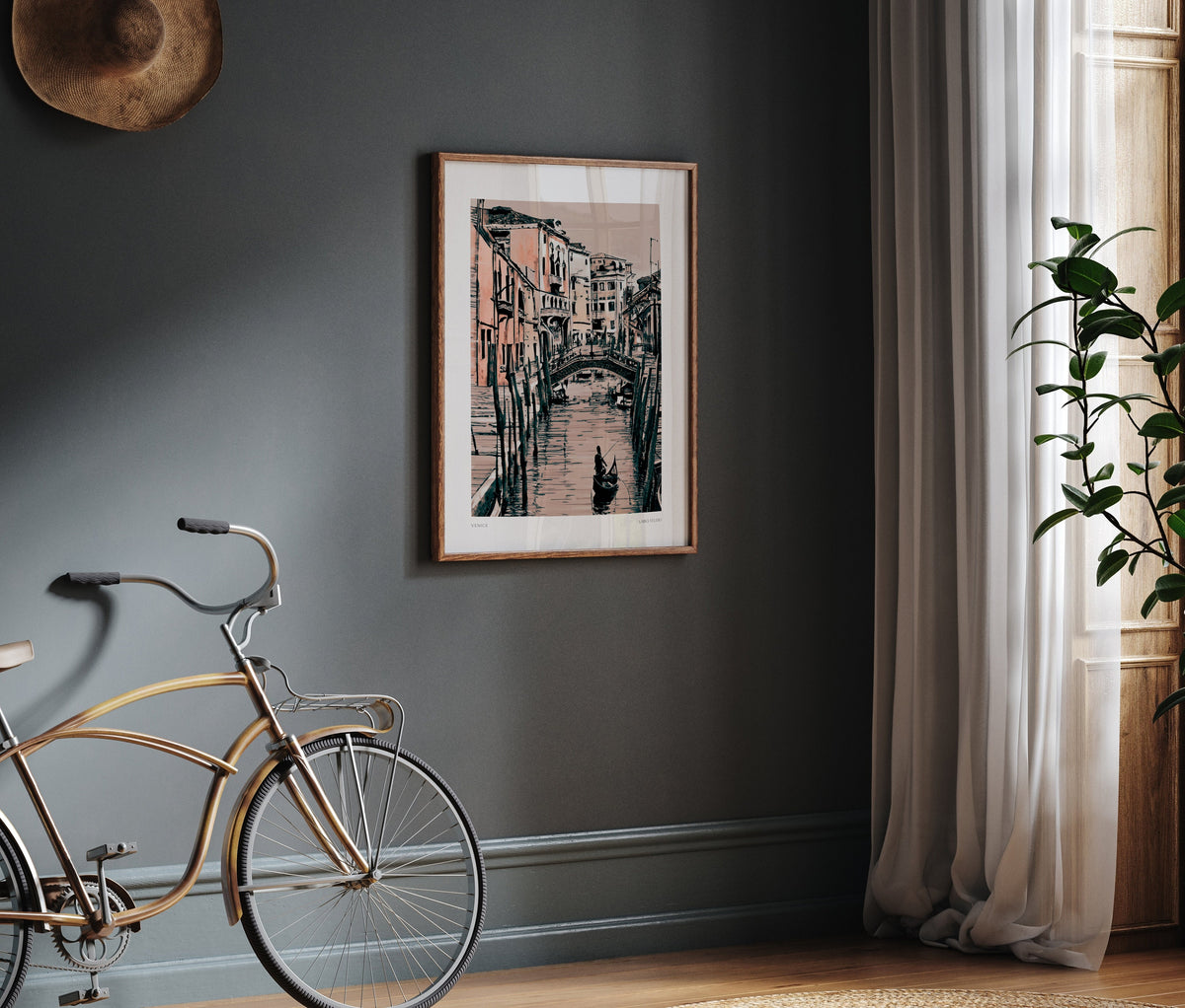 Venice Italy Art Print: Sketched Travel Poster