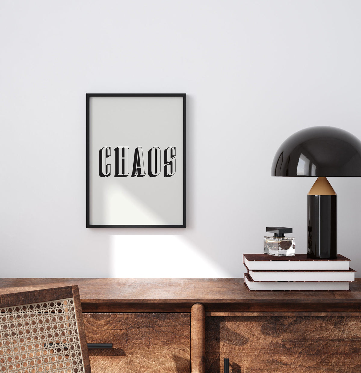 Chaos Typography Art Print: Modernist Office Decor