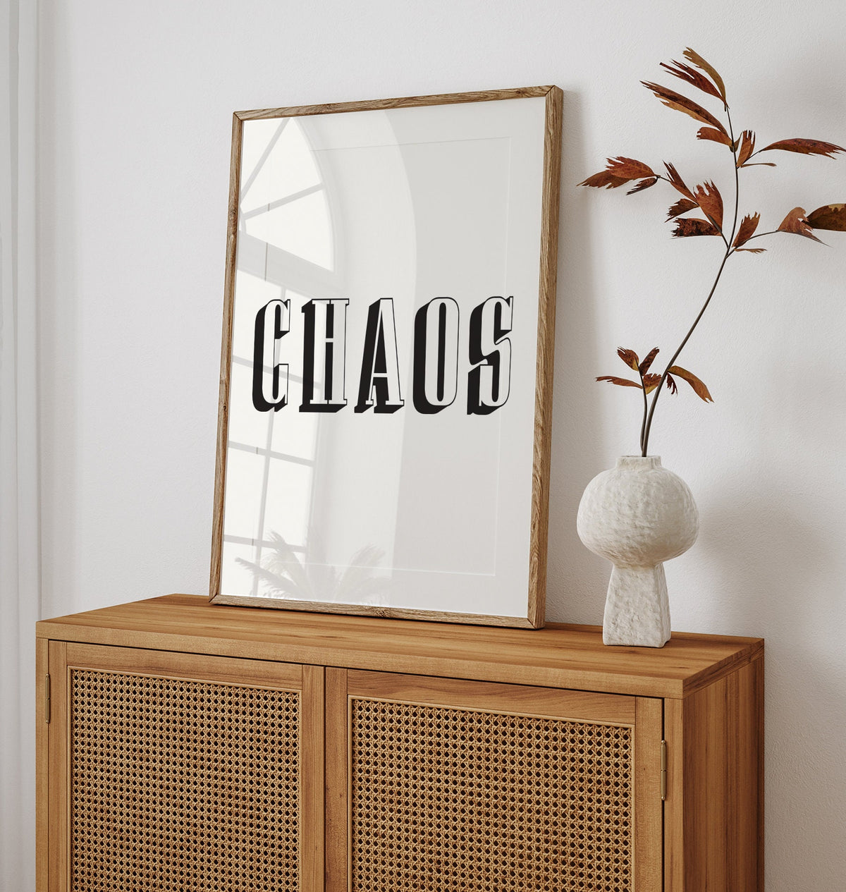 Chaos Typography Art Print: Modernist Office Decor
