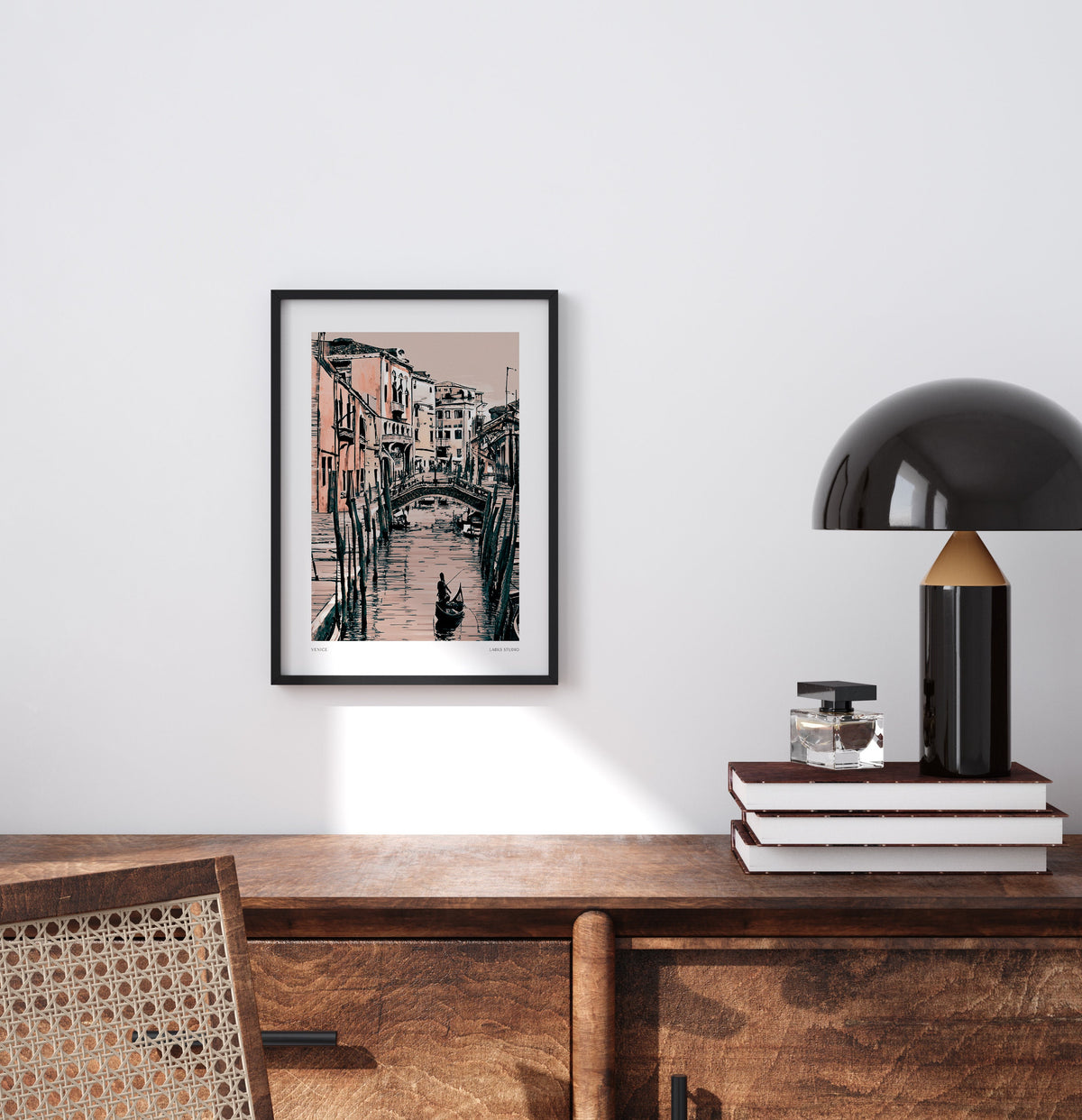 Venice Italy Art Print: Sketched Travel Poster
