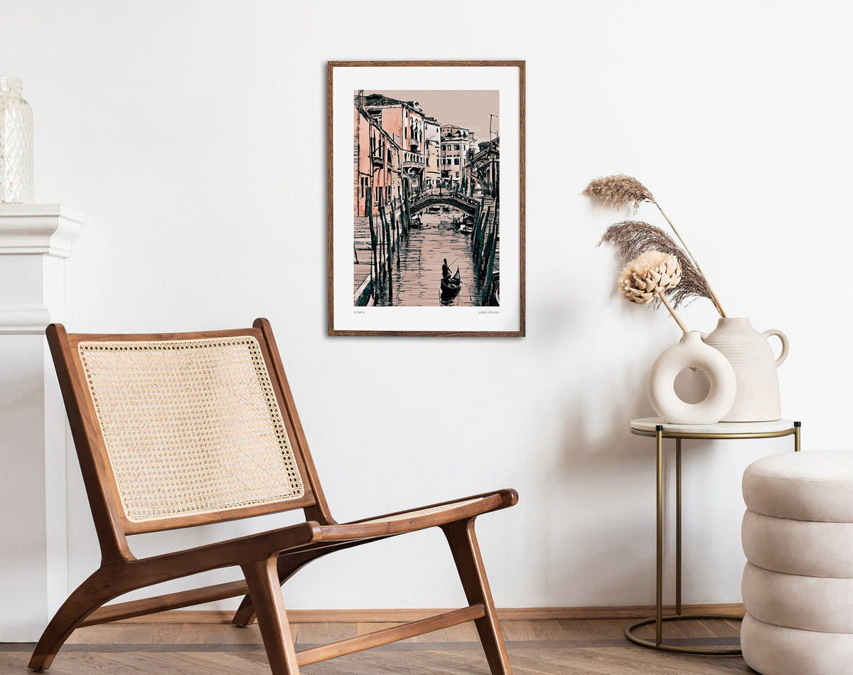 Venice Italy Art Print: Sketched Travel Poster