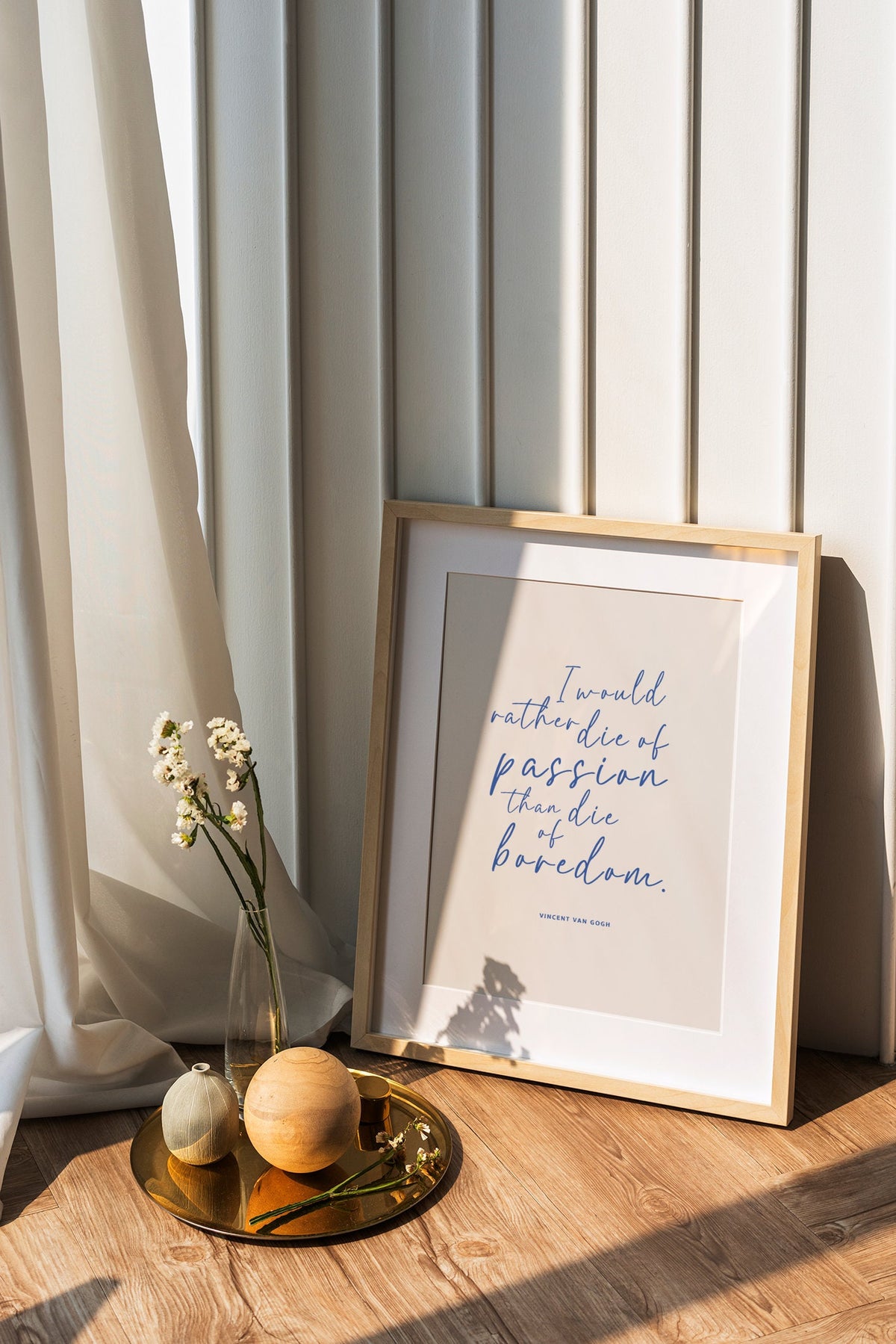 Van Gogh Quote Print: Inspirational Typography Wall Art