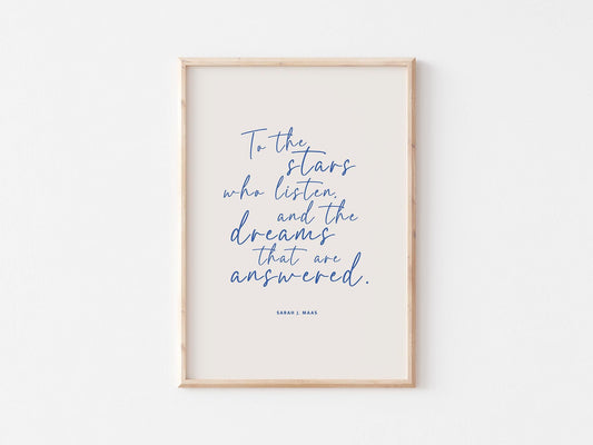 Sarah J. Maas Quote Print: Scandi Home Decor Wall Art