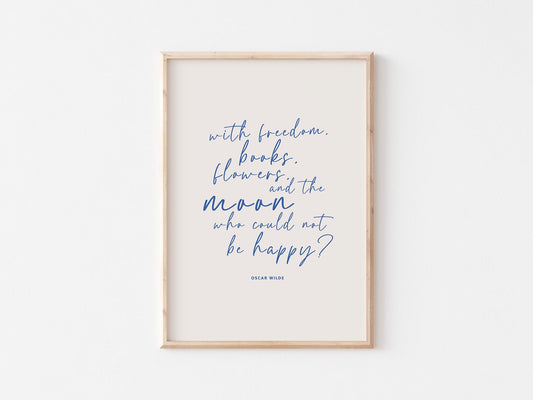 Oscar Wilde Quote Print: Motivational Home Decor Wall Art
