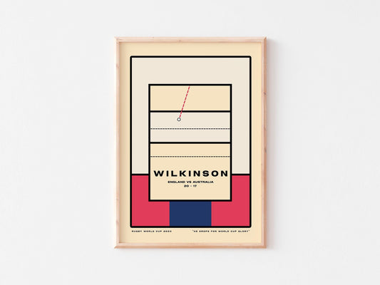 Wilkinson - 'The Greats' series. Minimalist Bauhaus rugby poster print