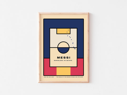 Lionel Messi - 'The Greats' series. Minimalist, Bauhaus, retro football poster print