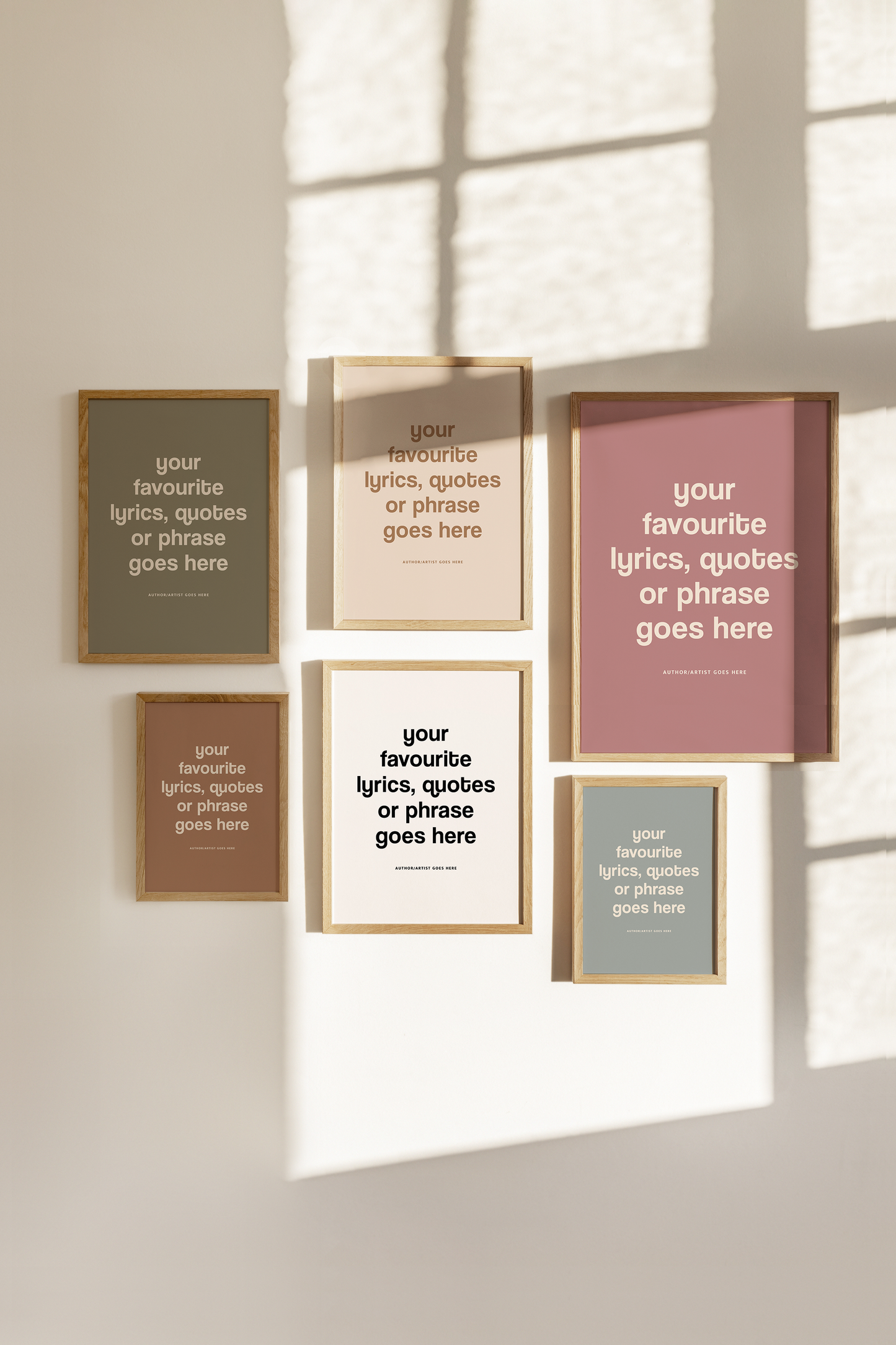 Personalised Quote Wall Art Print | Custom Lyrics or Phrase Typography Poster