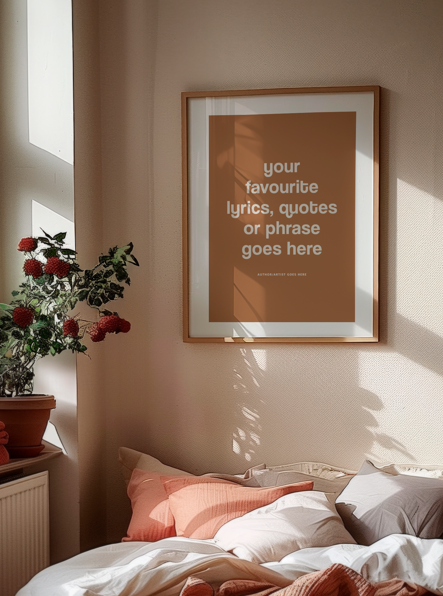 Personalised Quote Wall Art Print | Custom Lyrics or Phrase Typography Poster