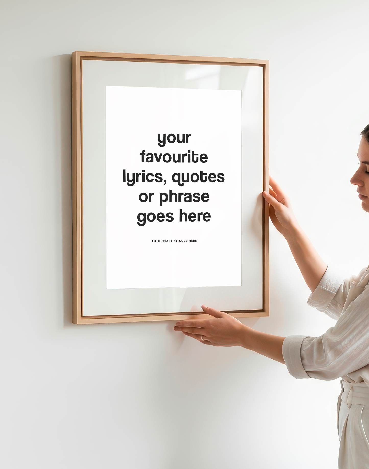Personalised Quote Wall Art Print | Custom Lyrics or Phrase Typography Poster