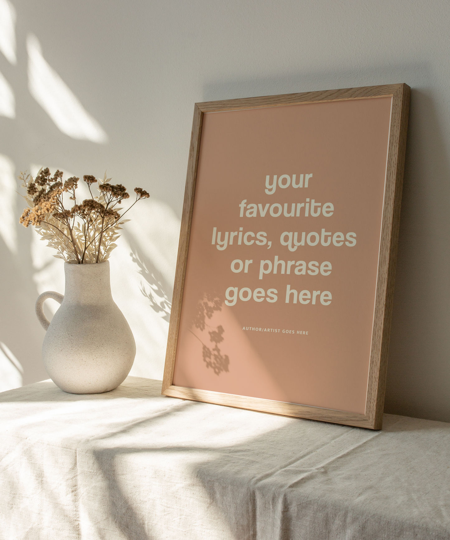 Personalised Quote Wall Art Print | Custom Lyrics or Phrase Typography Poster