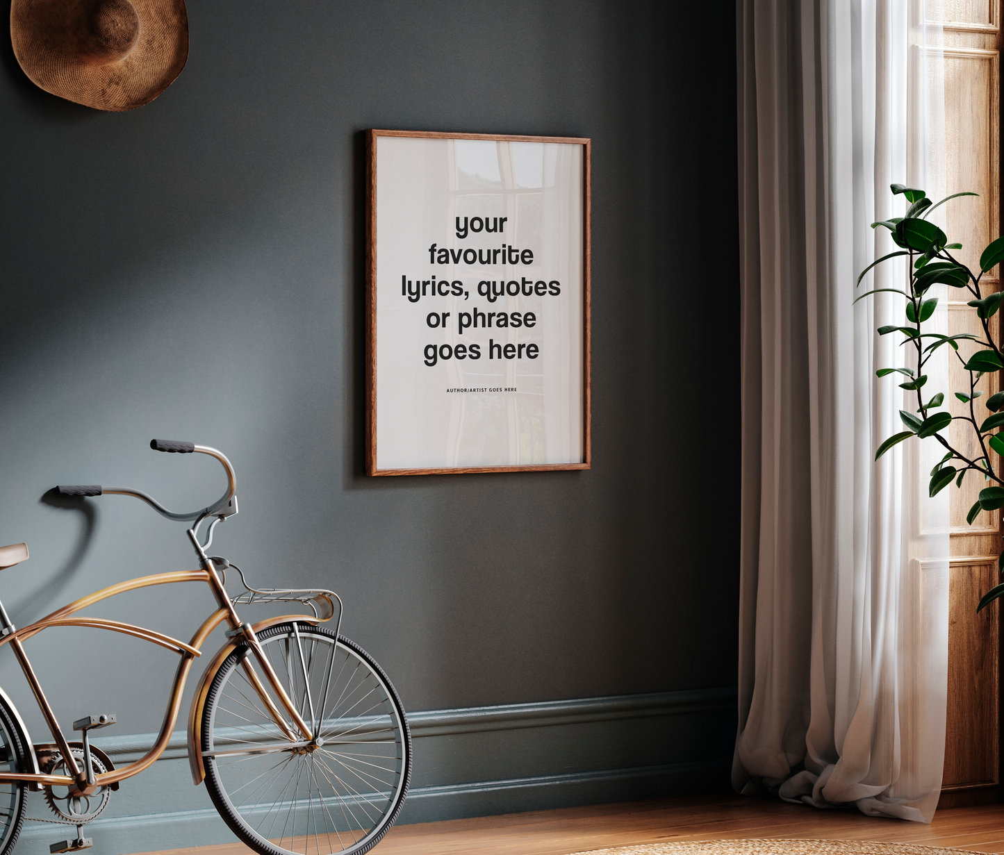Personalised Quote Wall Art Print | Custom Lyrics or Phrase Typography Poster