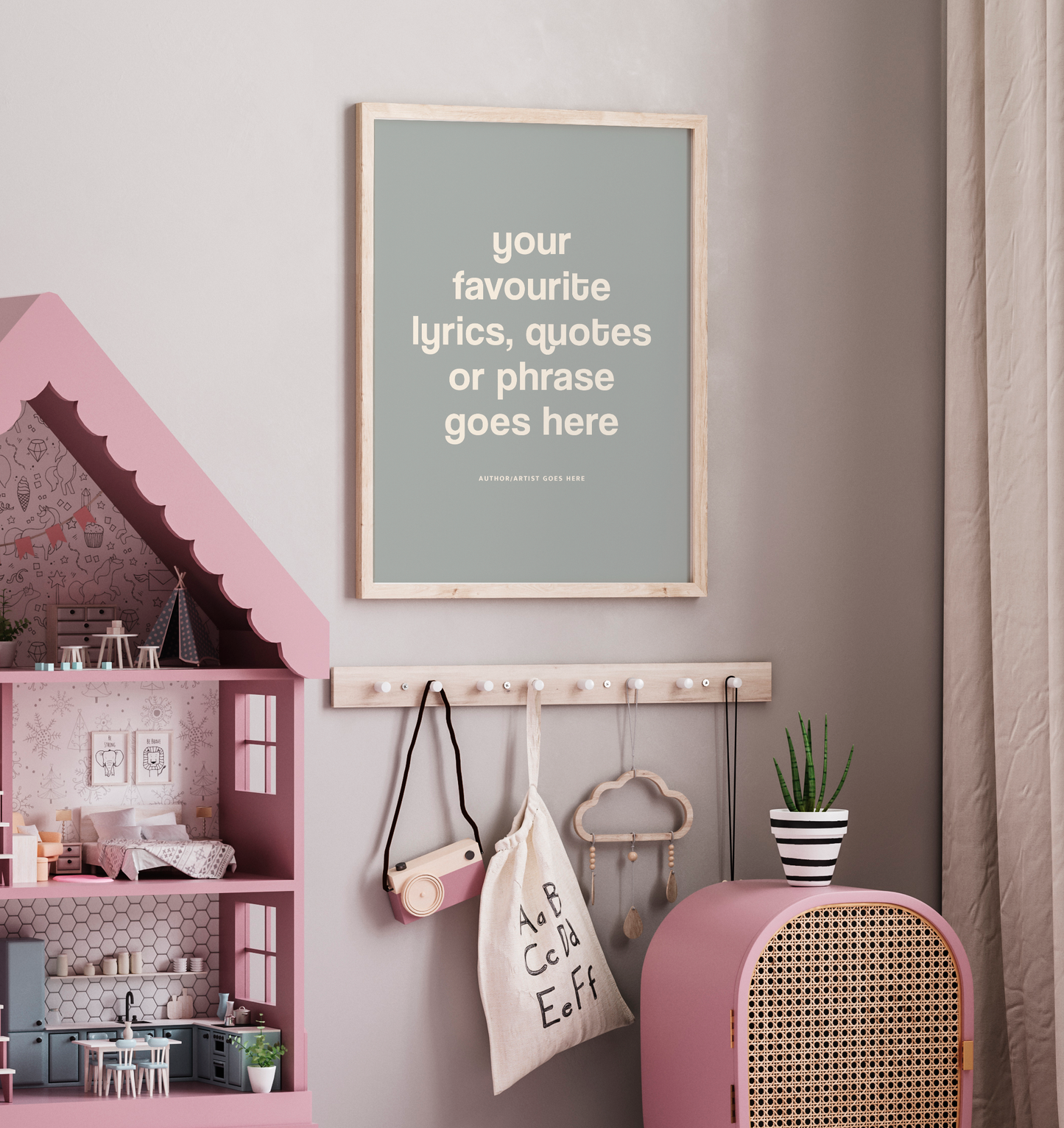 Personalised Quote Wall Art Print | Custom Lyrics or Phrase Typography Poster