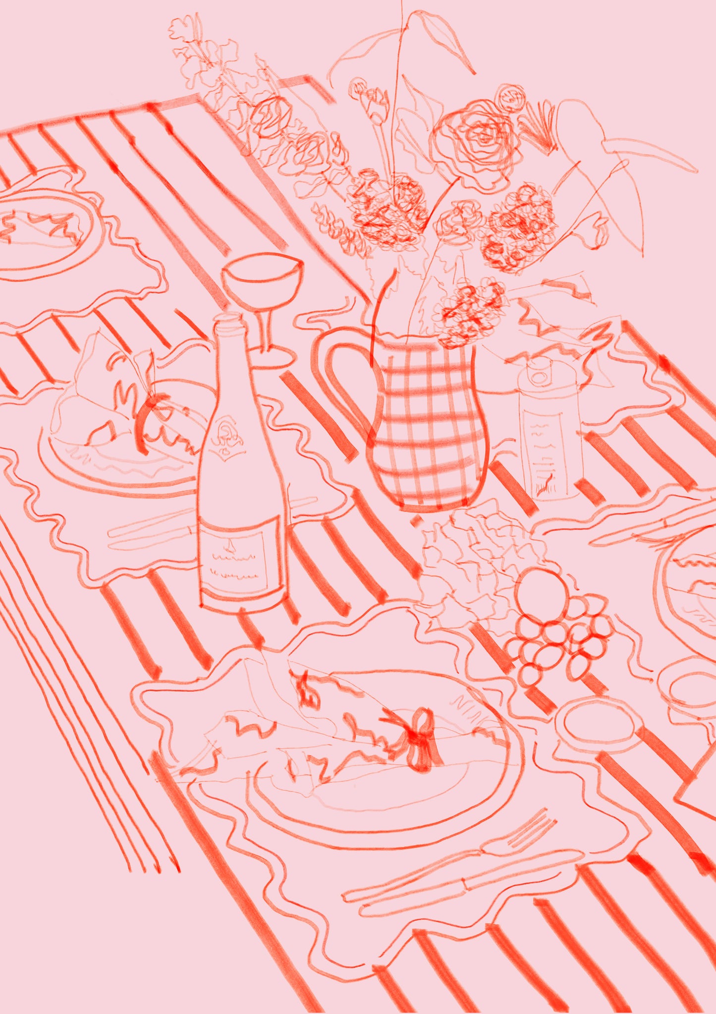 Dinner Table Art Print