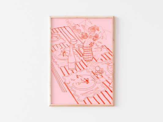 Dinner Table Art Print