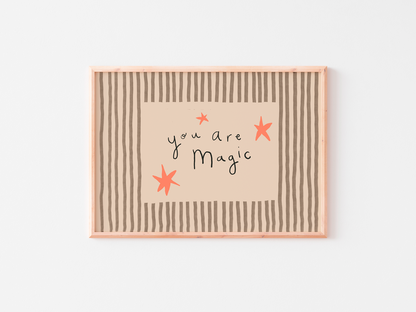 Magic Stripe Nursery Print, Scandinavian Kids Room Decor