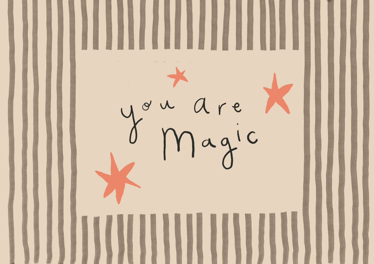 Magic Stripe Nursery Print, Scandinavian Kids Room Decor
