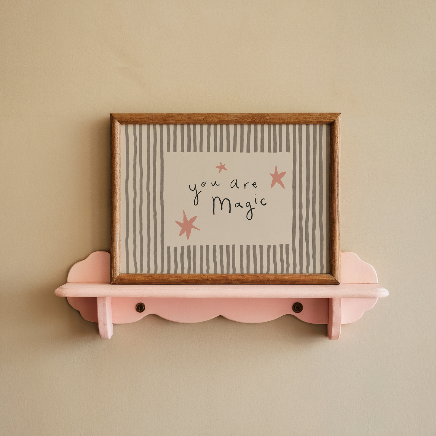 Magic Stripe Nursery Print, Scandinavian Kids Room Decor
