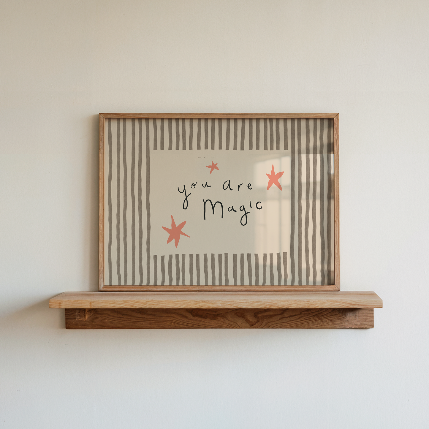 Magic Stripe Nursery Print, Scandinavian Kids Room Decor